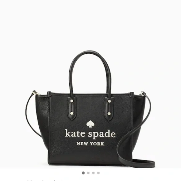 🆕 Kate Spade black pebble leather crossbody tote purse bag - Picture 1 of 4